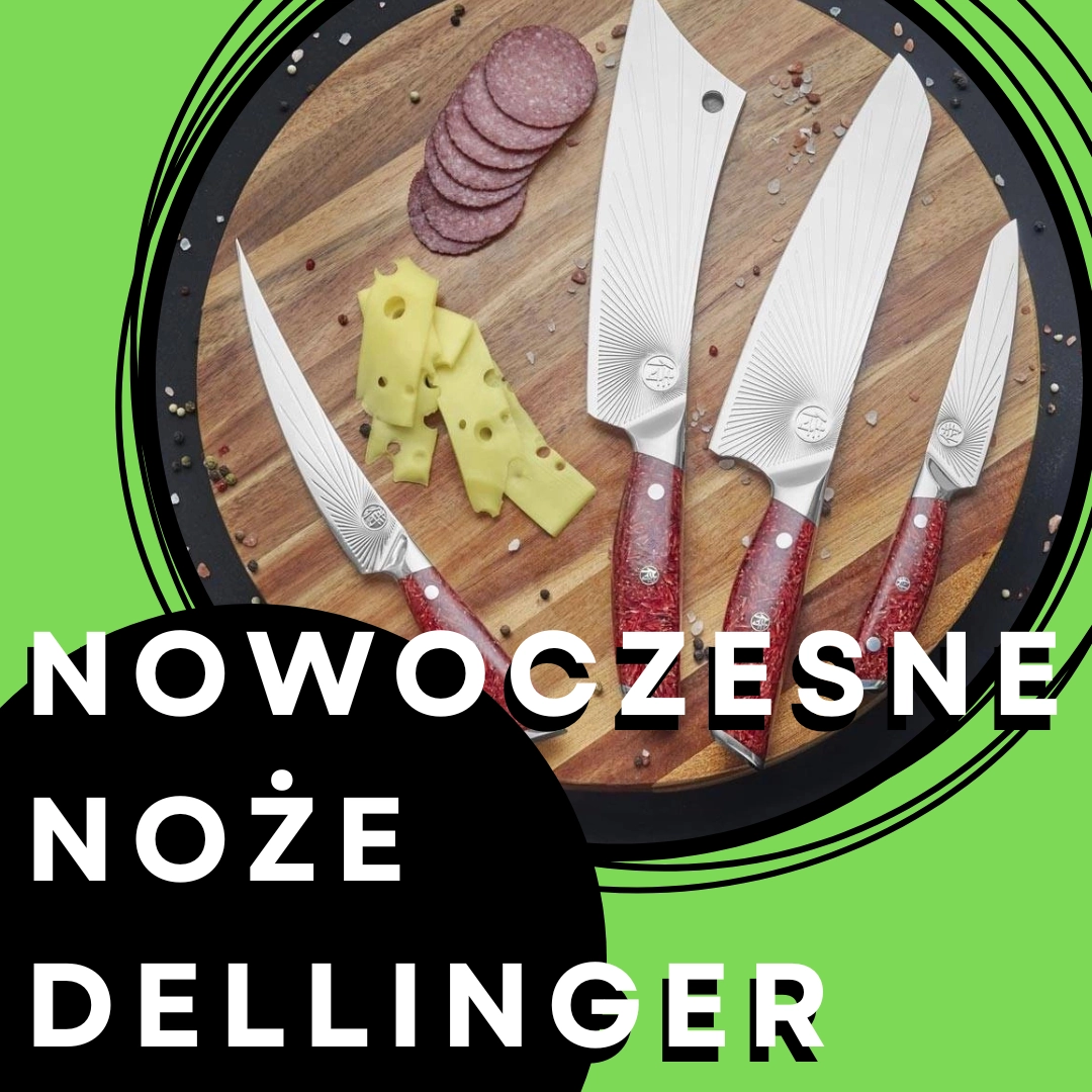 Nowoczesne noże kuchenne marki Dellinger.