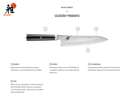 Nóż Miyabi Gyutoh 20 cm