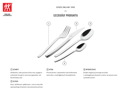 Zestaw sztućców Zwilling Opus 60 elementów