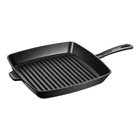 Patelnia STAUB grillowa żeliwo kwadrat 26 cm czarny