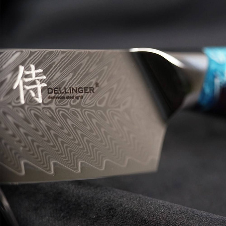 Nóż Dellinger RESIN FUTURE Santoku 170 mm [K-H189] Blue