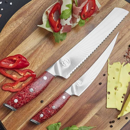 Nóż Dellinger SANDVIK NORTHERN SUN Boning 165 mm [K-H202] Red
