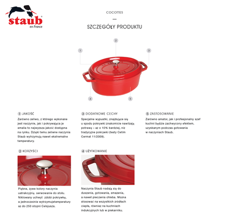 Garnek STAUB żeliwny owalny 2.35 ltr czarny