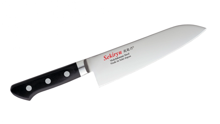 Nóż Sekiryu KUROI TORI Santoku 180mm [SR-MS180]