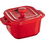 Garnek STAUB Mini Cocotte kwadratowy, 2 szt. 125 ml, czerwony