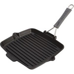 Patelnia STAUB grillowa żeliwo kwadrat 24 cm czarny