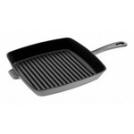 Patelnia STAUB grillowa żeliwo kwadrat 26 cm grafit