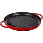 Patelnia STAUB grillowa żeliwo 2 uchwyty 30 cm czerwony