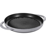 Patelnia STAUB grillowa żeliwo 2 uchwyty 26 cm grafit