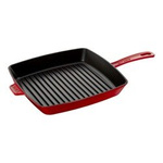 Patelnia STAUB grill żeliwo kwadrat 26 cm czerwony