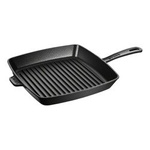 Patelnia STAUB grillowa żeliwo kwadrat 30 cm czarny