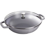 Wok STAUB żeliwo pokrywka 30 cm grafitowy